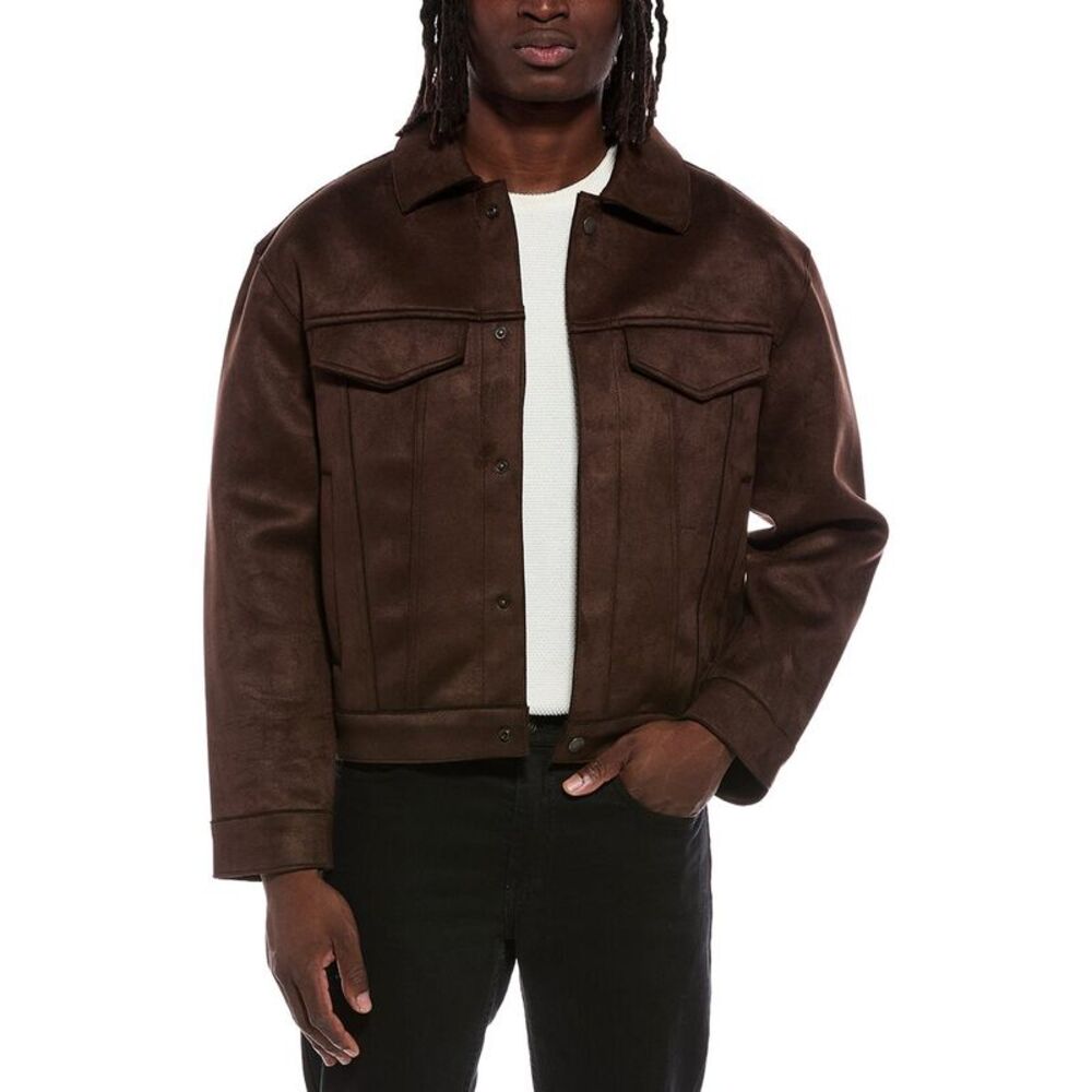 Jason Wu Mens Trucker Jacket, Brown